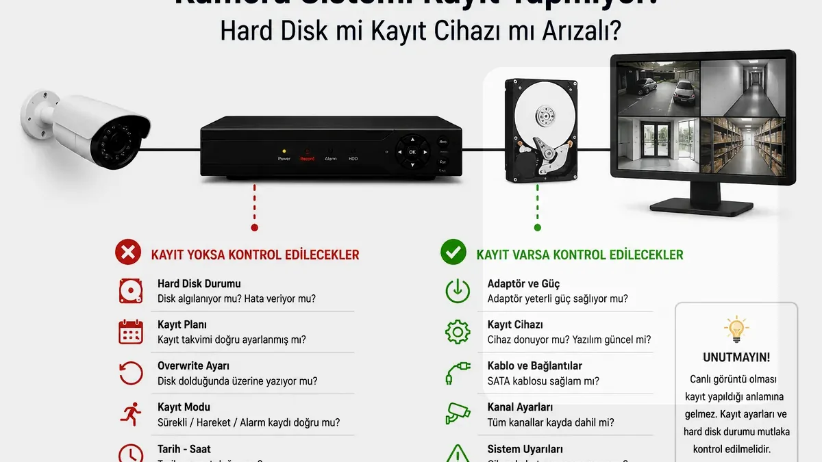 DVR ve NVR Nedir? Kamera Kayıt Cihazı Seçim Rehberi