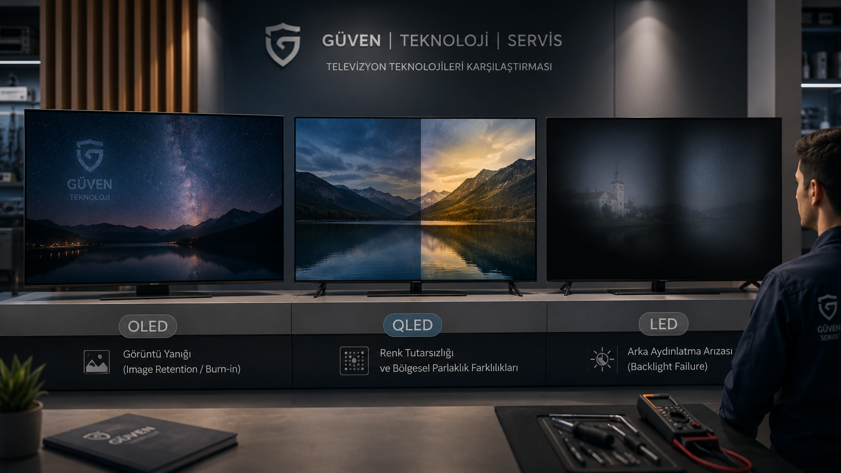 OLED, QLED ve LED TV Arızaları Arasındaki Farklar – blog görseli