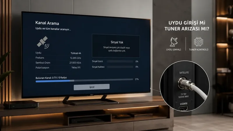 Televizyon Kanal Bulmuyor: Tuner mi Uydu Girişi mi? – konu görseli