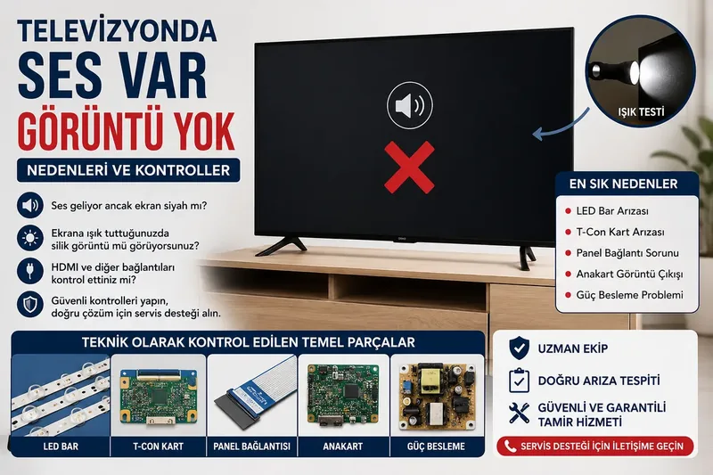 Televizyonda Ses Var Görüntü Yok | Nedenleri ve Kontroller – konu görseli
